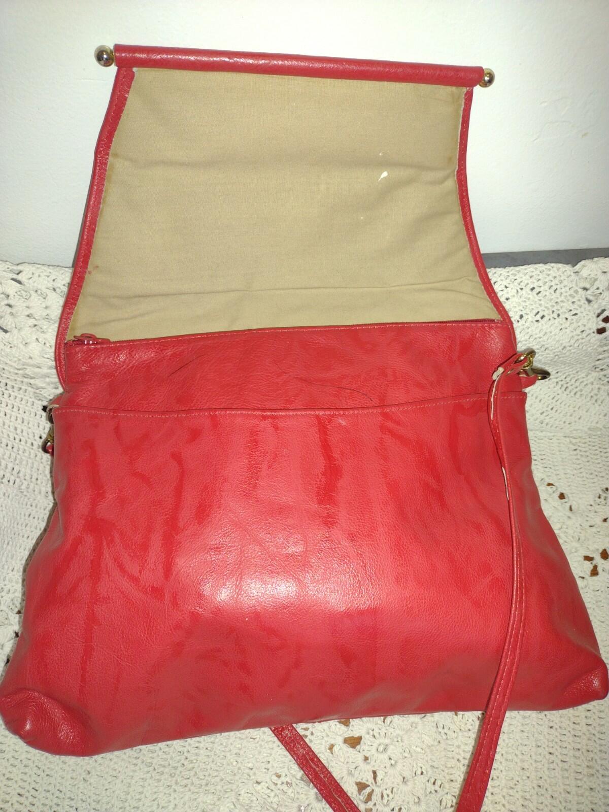 Set Of 2 VTG Red Leather & Straw Purses 80s Handmade Philippines Clutch Bag Lot