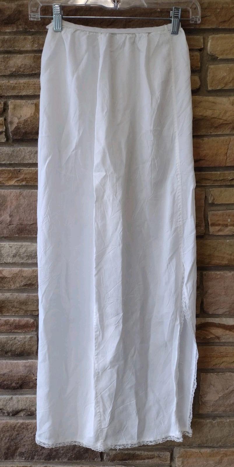 Vintage 50s Merry Modes Hoops & Crinolines White Maxi Length Half Slip Sz S