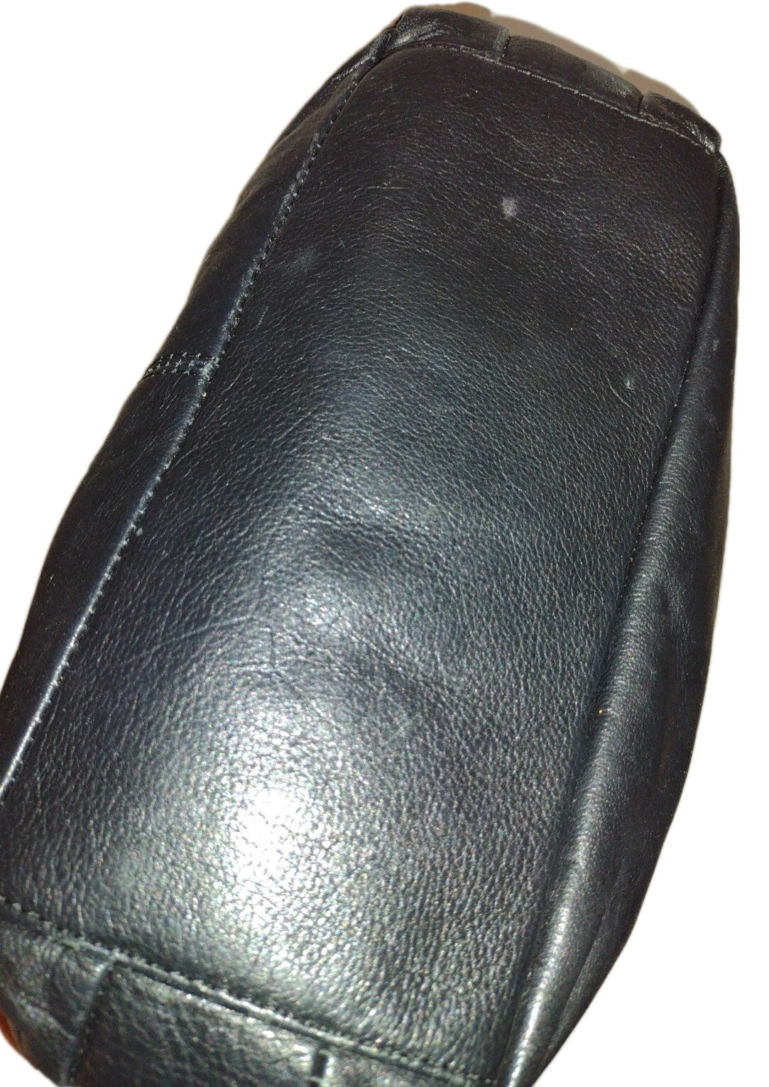 Vintage Great American Leather Works Black Leather Crossbody Organizer Purse Y2K