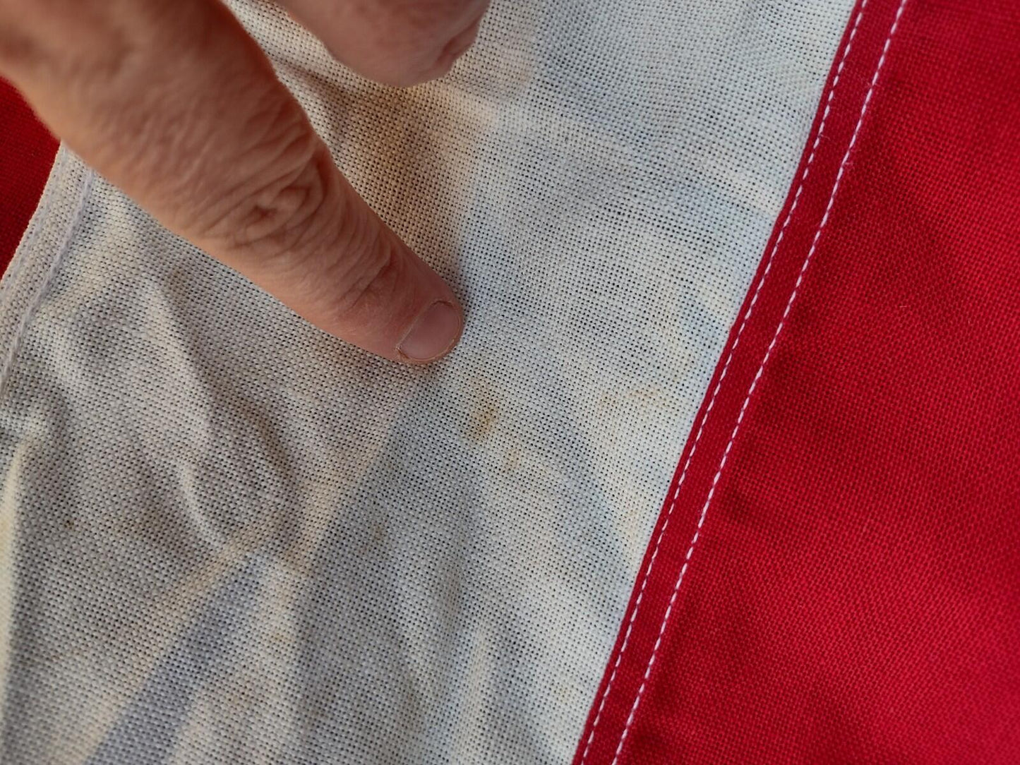 VTG 1960s Valley Forge 5x8 Cotton Flag BEST 2x2 Ply Double Appliqued Stars USA