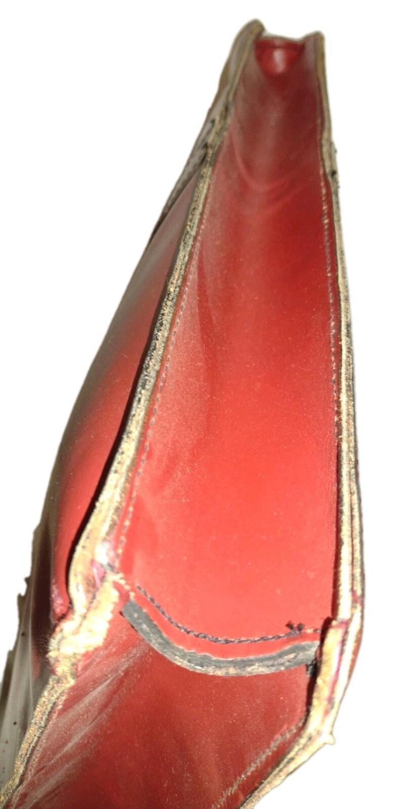 Vintage 70s Oxblood Leather Briefcase 17x11x3 Brass C&C Zip Slide Handles