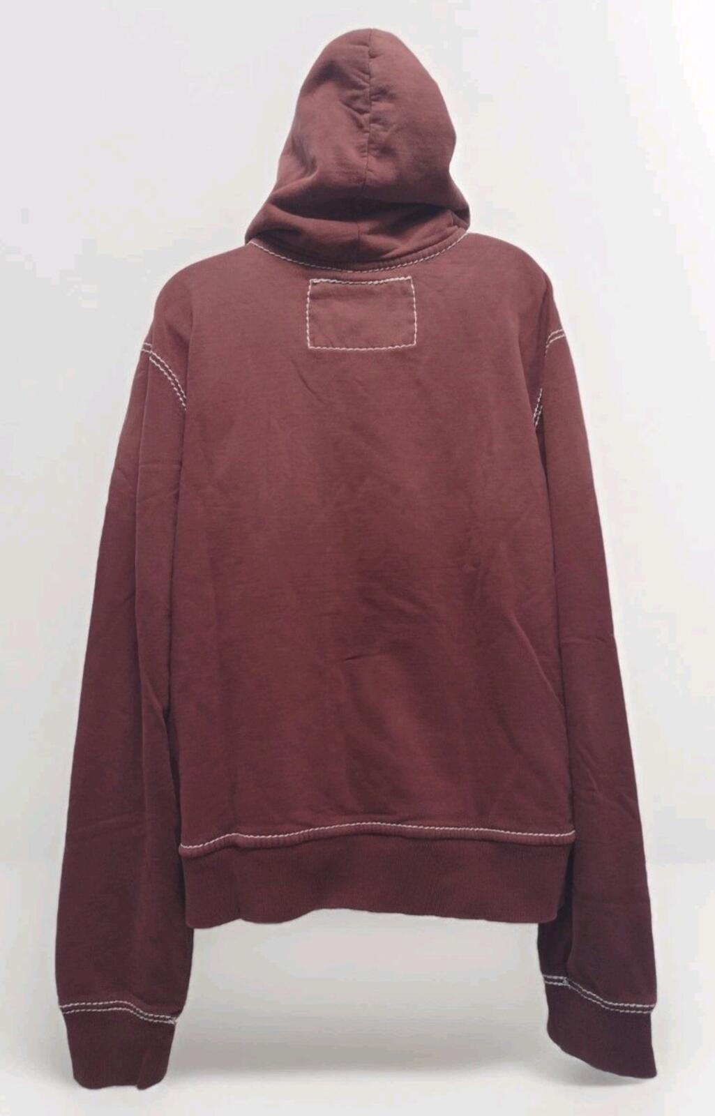True Religion XXL Hoodie Red Fade Big Stitch Zip Up RivetY2K