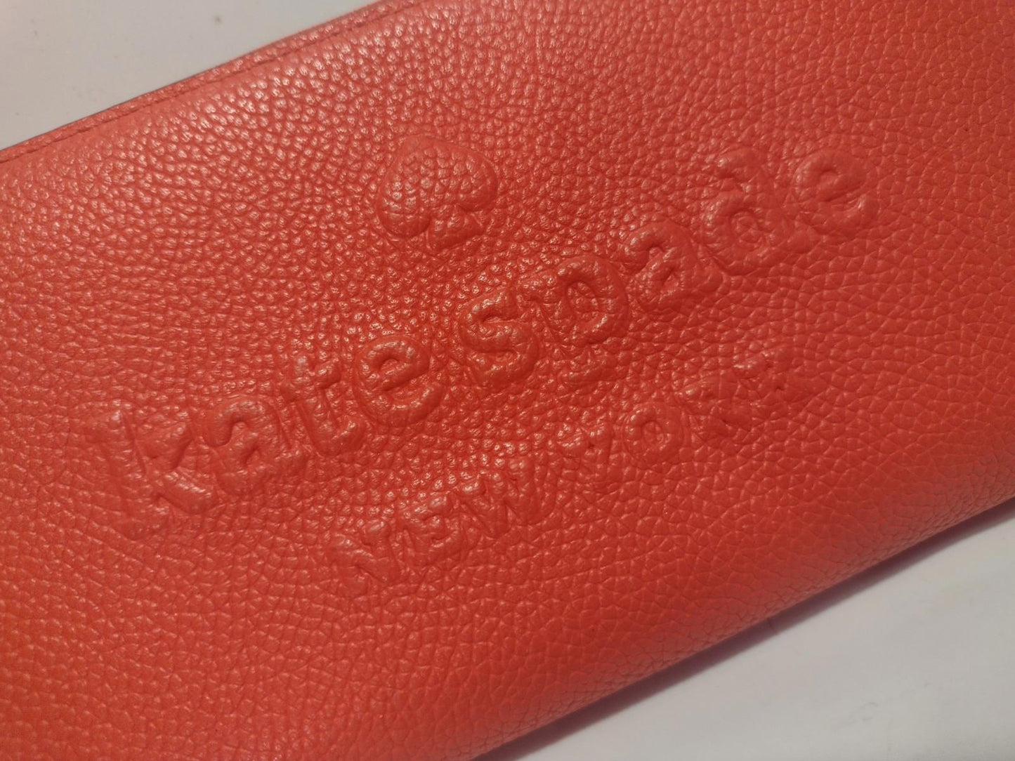 Kate Spade Neda Wallet Watermelon Zip Around Multi-Compartment Brass Zipper 4x8