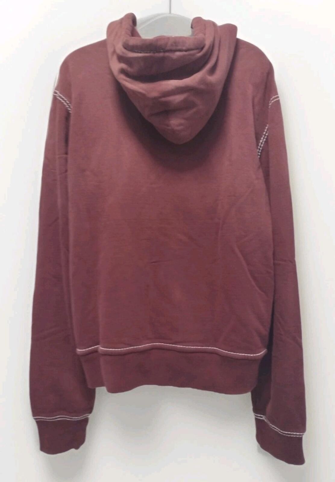 True Religion XXL Hoodie Red Fade Big Stitch Zip Up RivetY2K