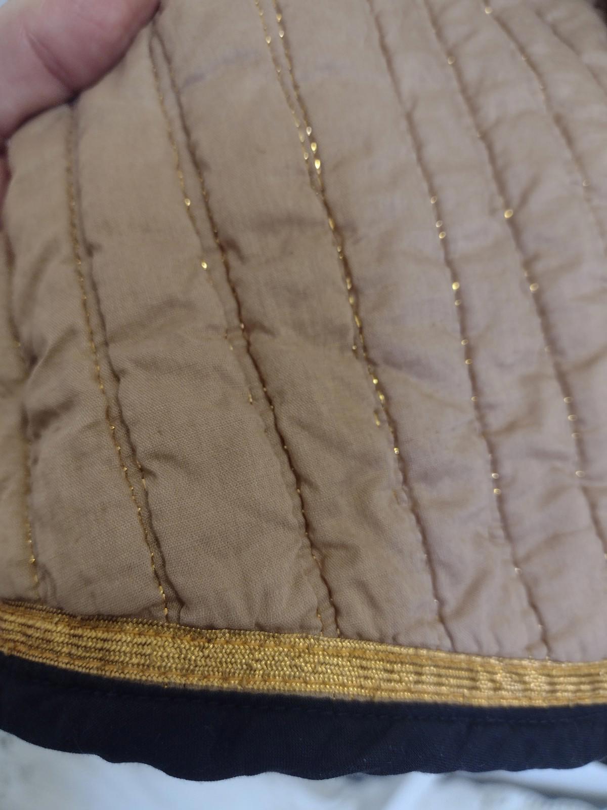 Vintage 70s Thai Lines Bangkok Quilted Butterfly Jacket M Hand Screened Cotton