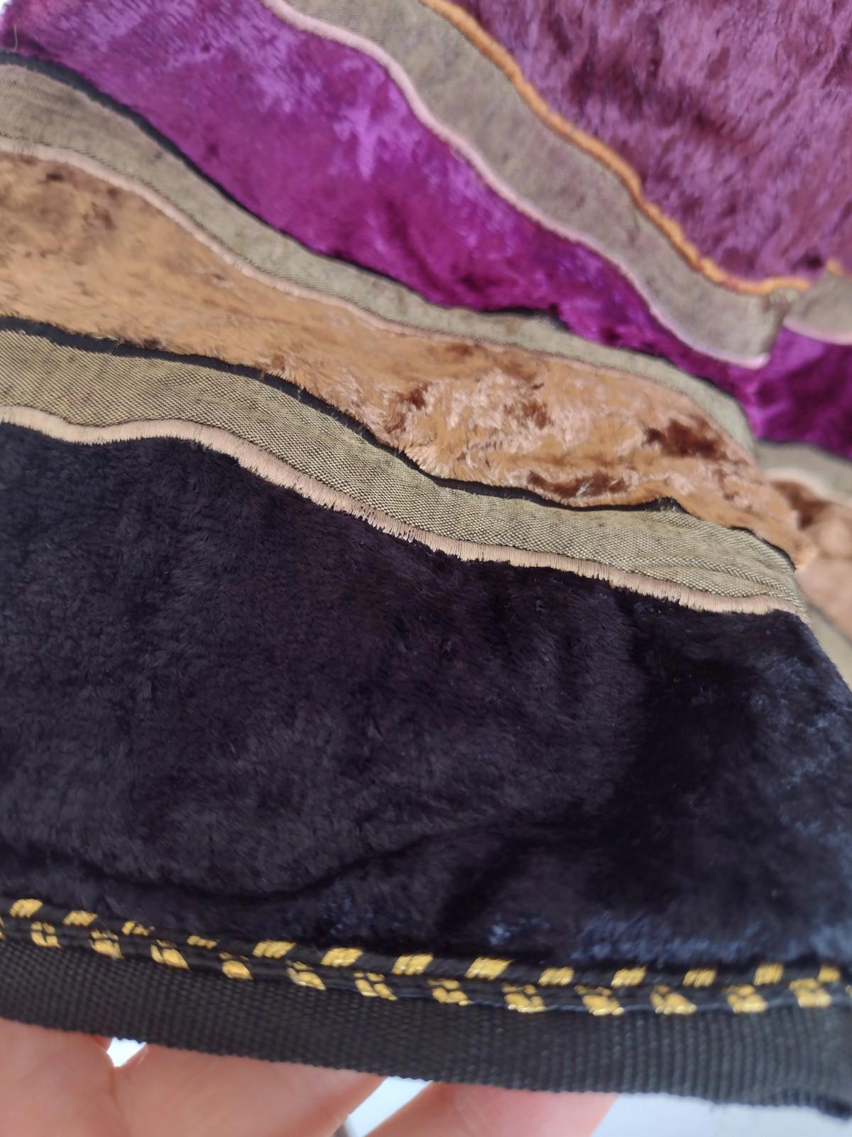 Vintage Allure Purple Velvet Embroidered Jacket M India Boho Art to Wear