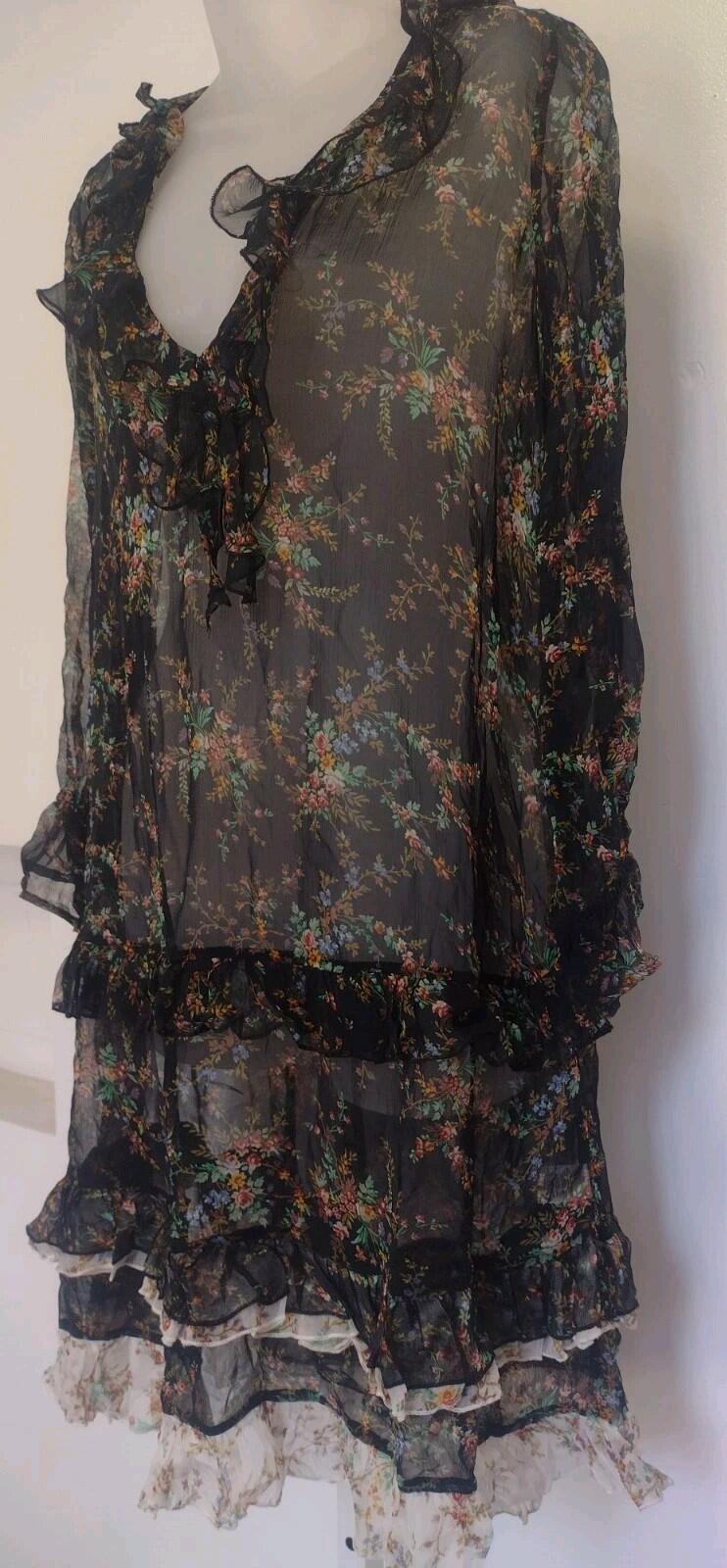 Sundance Black Floral Mist in the Meadows Dress Cause Of Course Sheer Prairie S