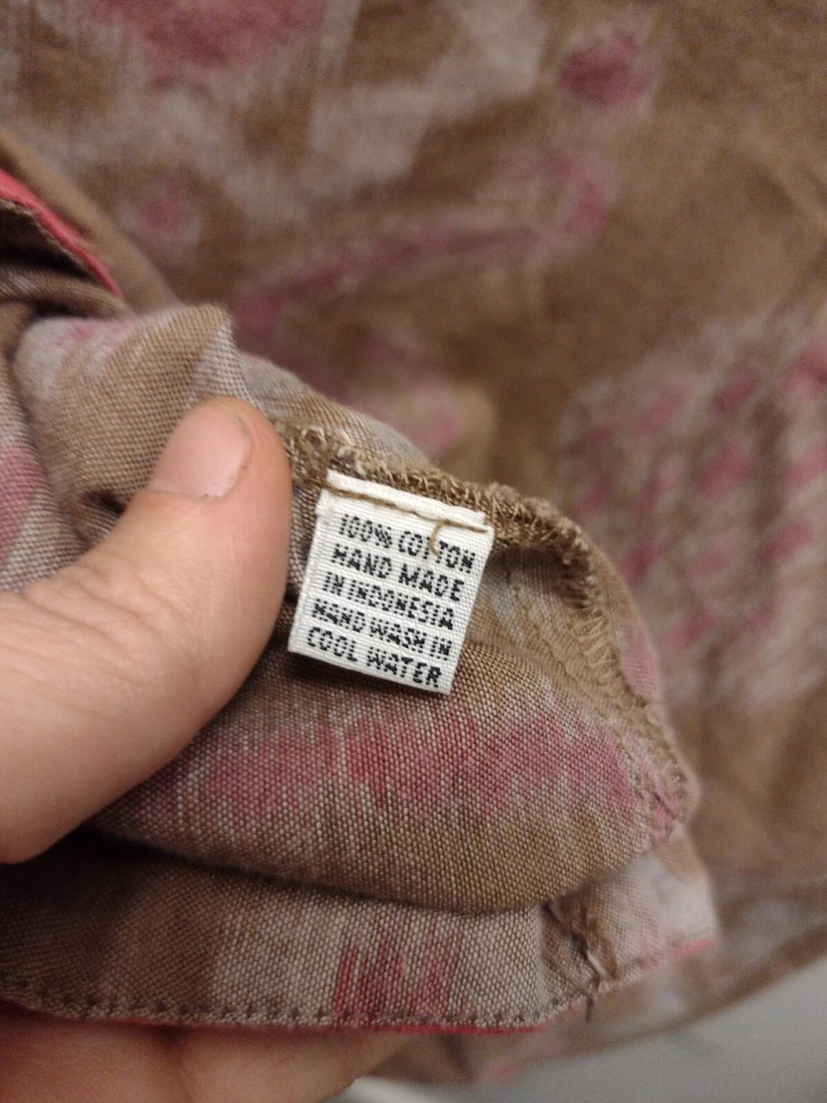 Sheridan French Brown And Fuchsia Dress Sz M Ikat Pattern Cotton Breathable