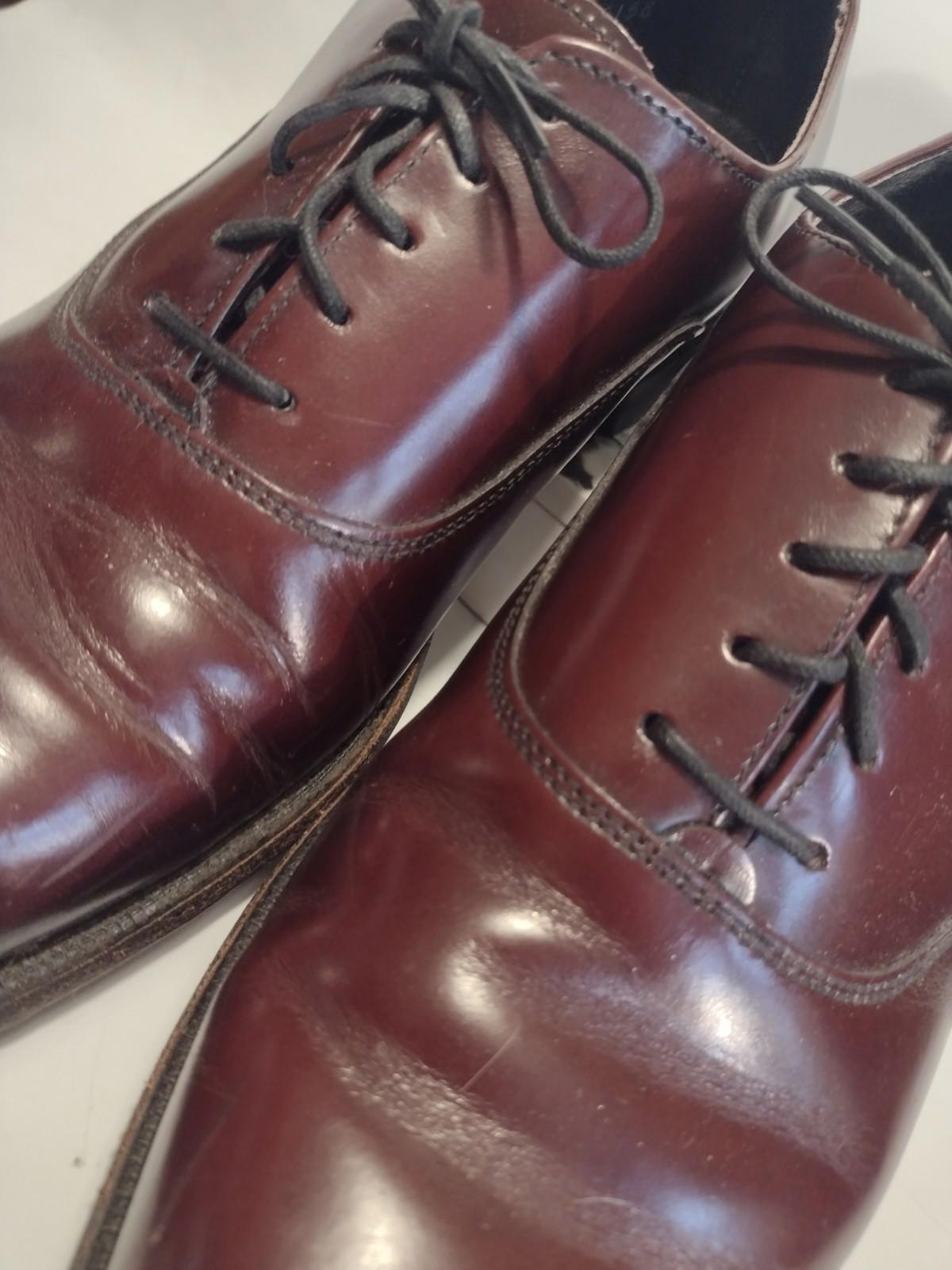 Vintage Hanover Masterflex Oxford 8.5 D/B All Leather USA Cap Toe DressBurgundy