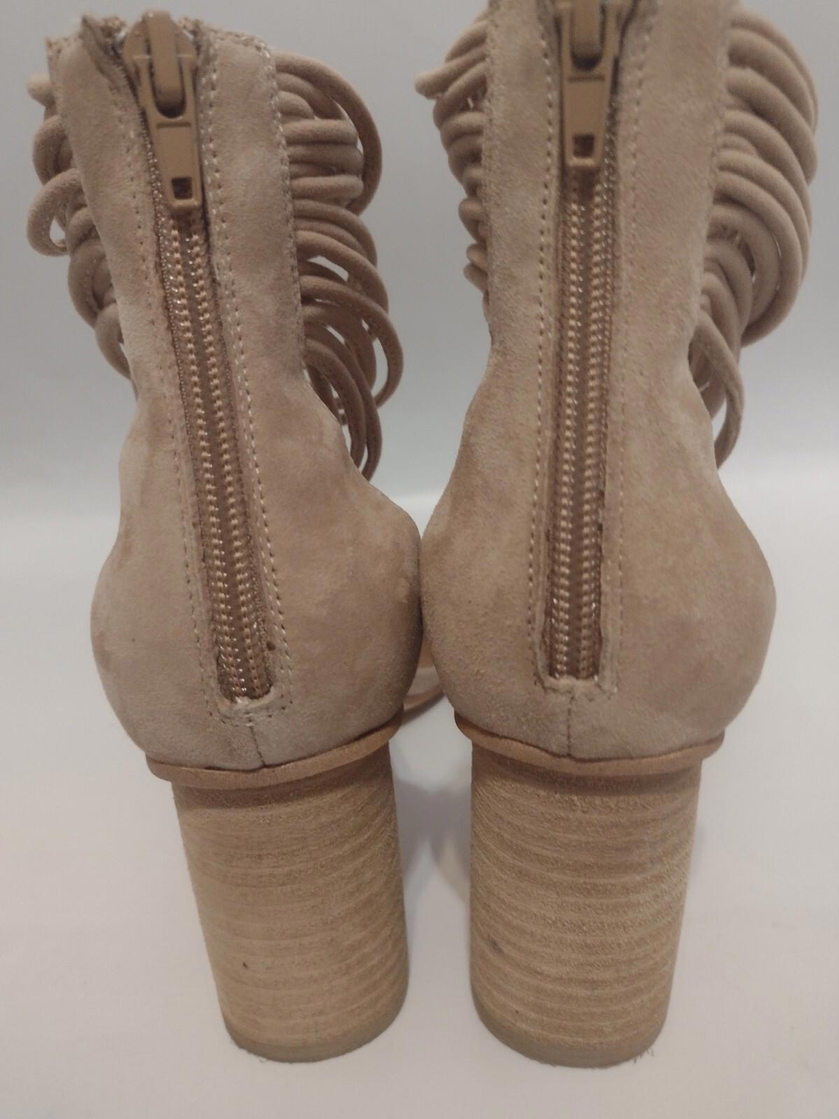 Jeffrey Campbell Tan Pallas Rope Heels Ankle Strap  Sandals Sz 7.5