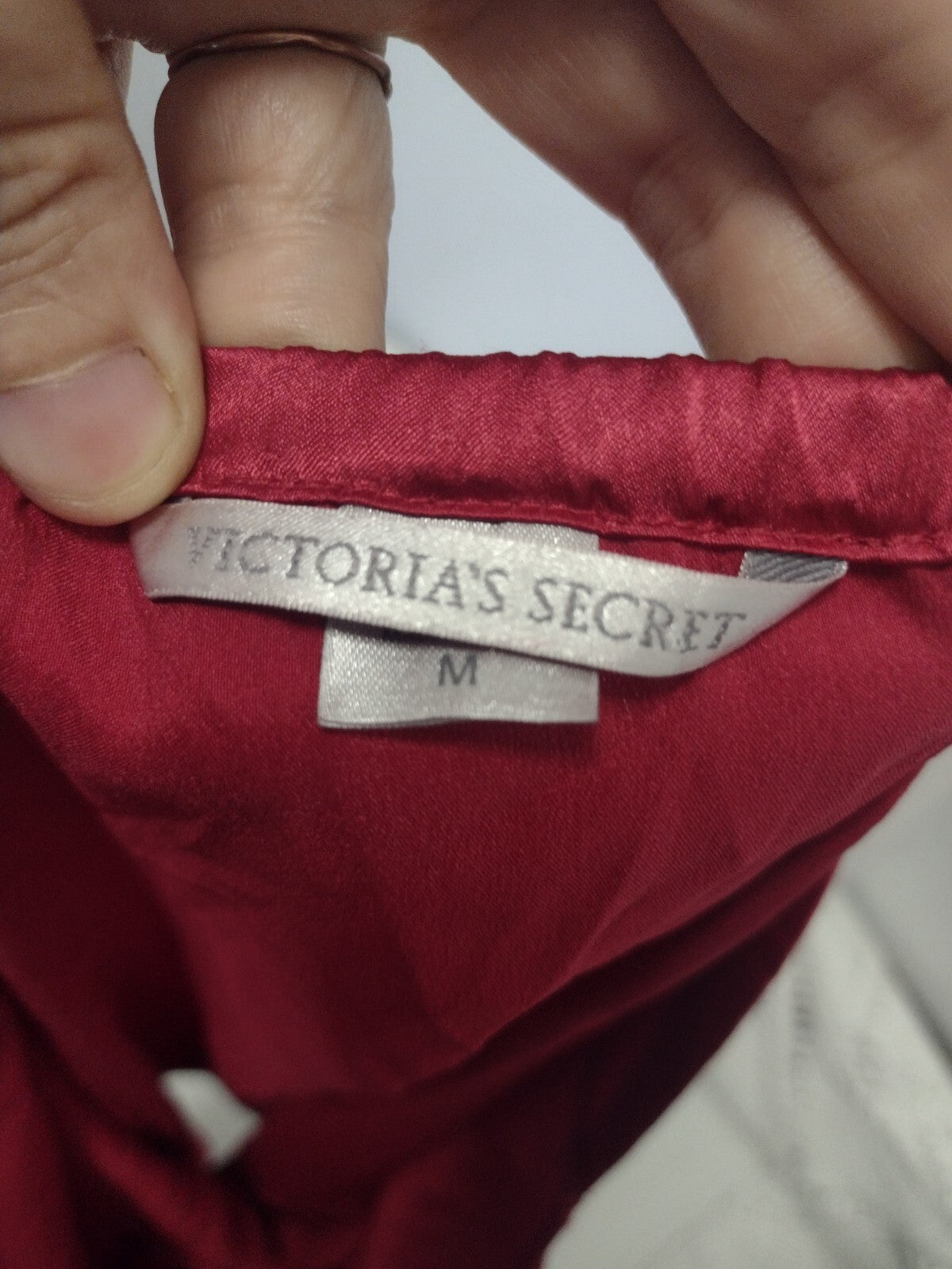 Victoria's Secret Satin Chemise Slip Dress M Red Coquette Bow Look Babydoll