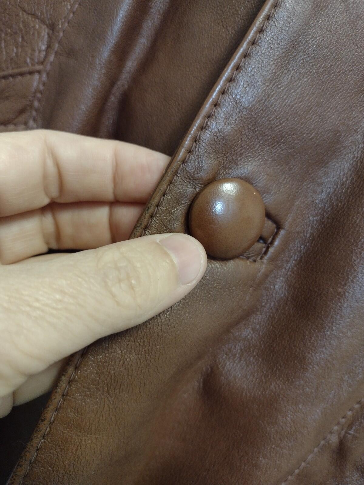 Vintage 70s Bernardo Mexico Leather Jacket 46 Cognac Brown Western Style