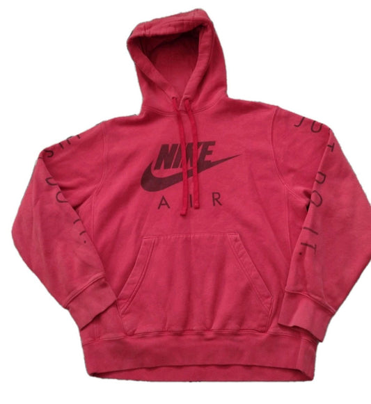 Nike Hoodie Mens M Just Do It Good Fade Red 2000s 90s Casual