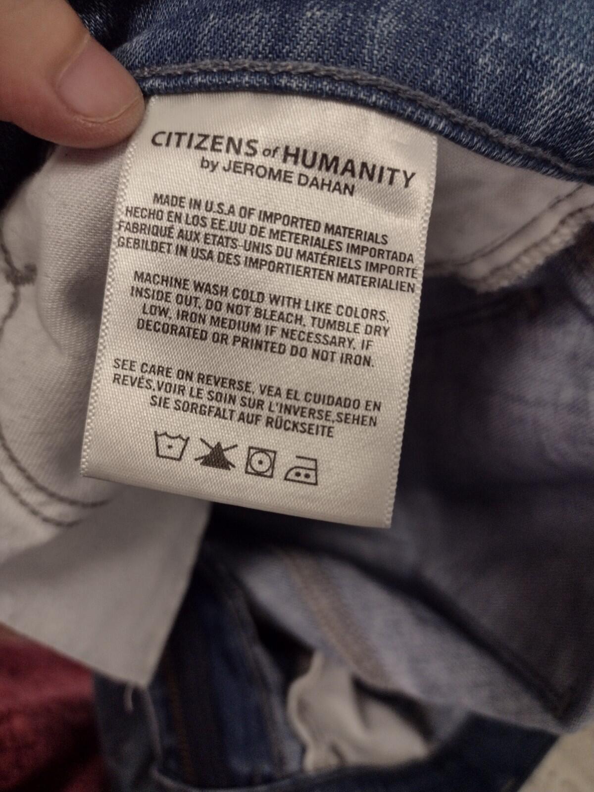 Citizens of Humanity Charlie Flair Custom Bleach 60s 70s Hippie Low  Jeans 27