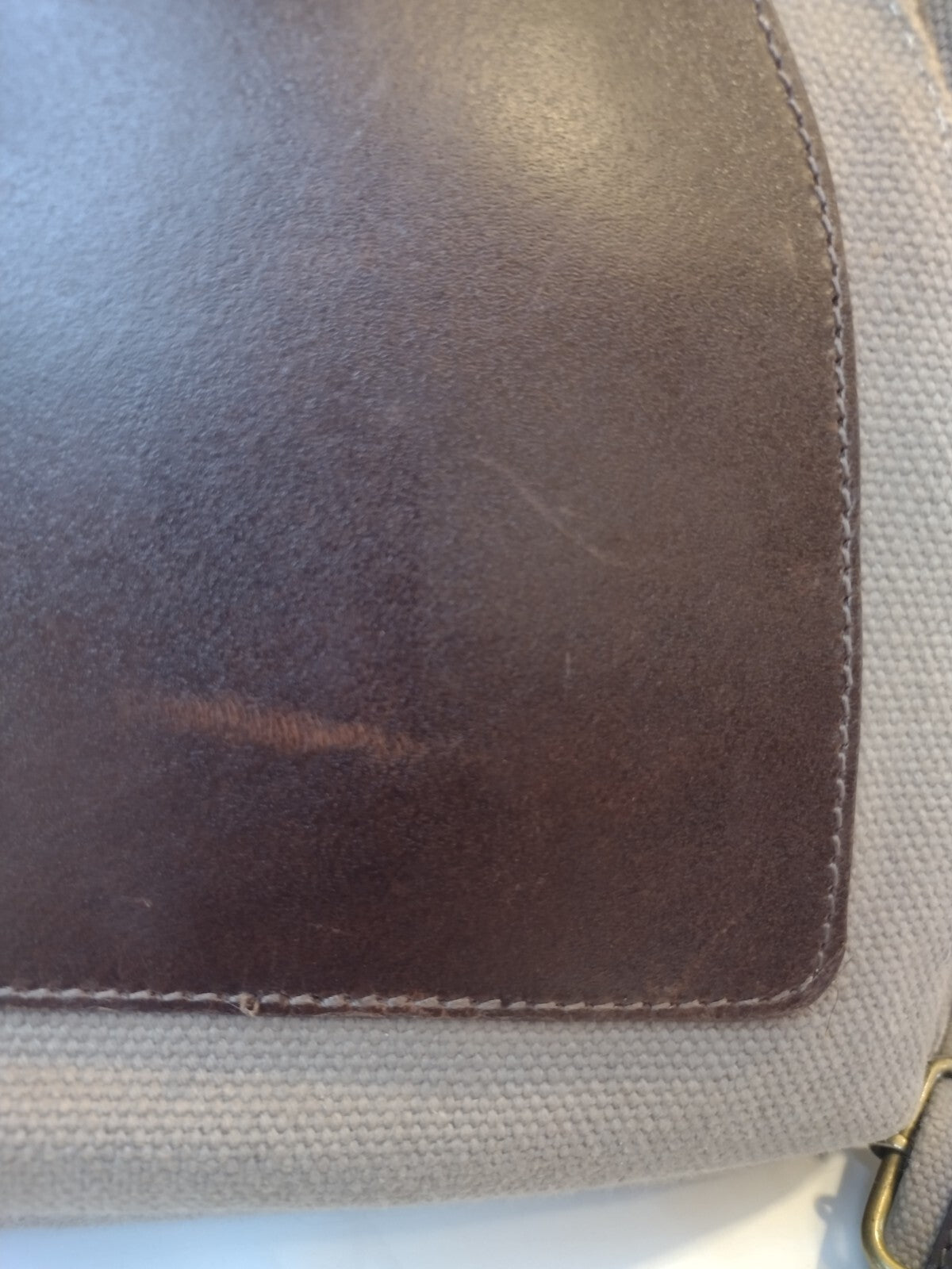 Green Mountain Leather Canvas Messenger Bag Brown Crossbody Utility Travel EDC