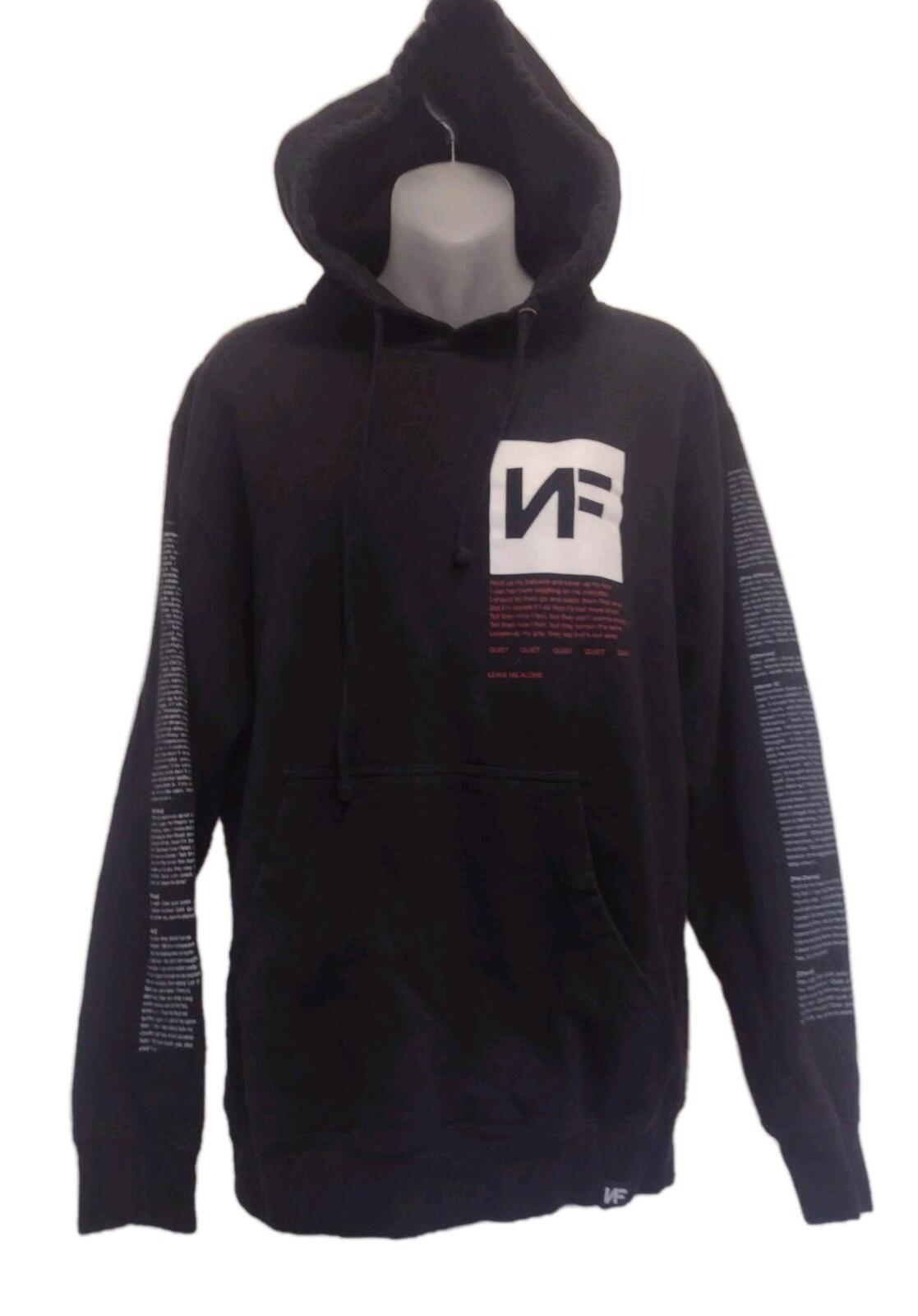 NF Leave Me Alone Hoodie The Search 2019 Rare Lyrics Print M
