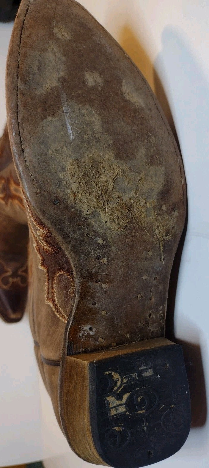 Circle G Cowboy Boots Womens 7 Brown Leather Western Snip Toe Embroidered Mexico