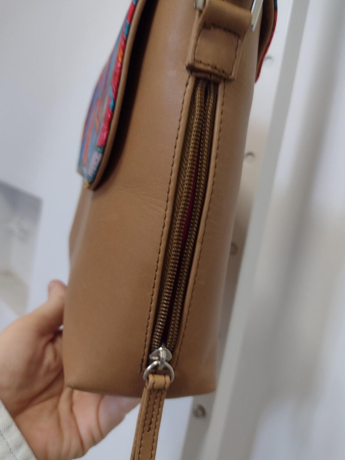Maria Jose Capella Rare Artisan Made Structured Leather Crossbody Bag