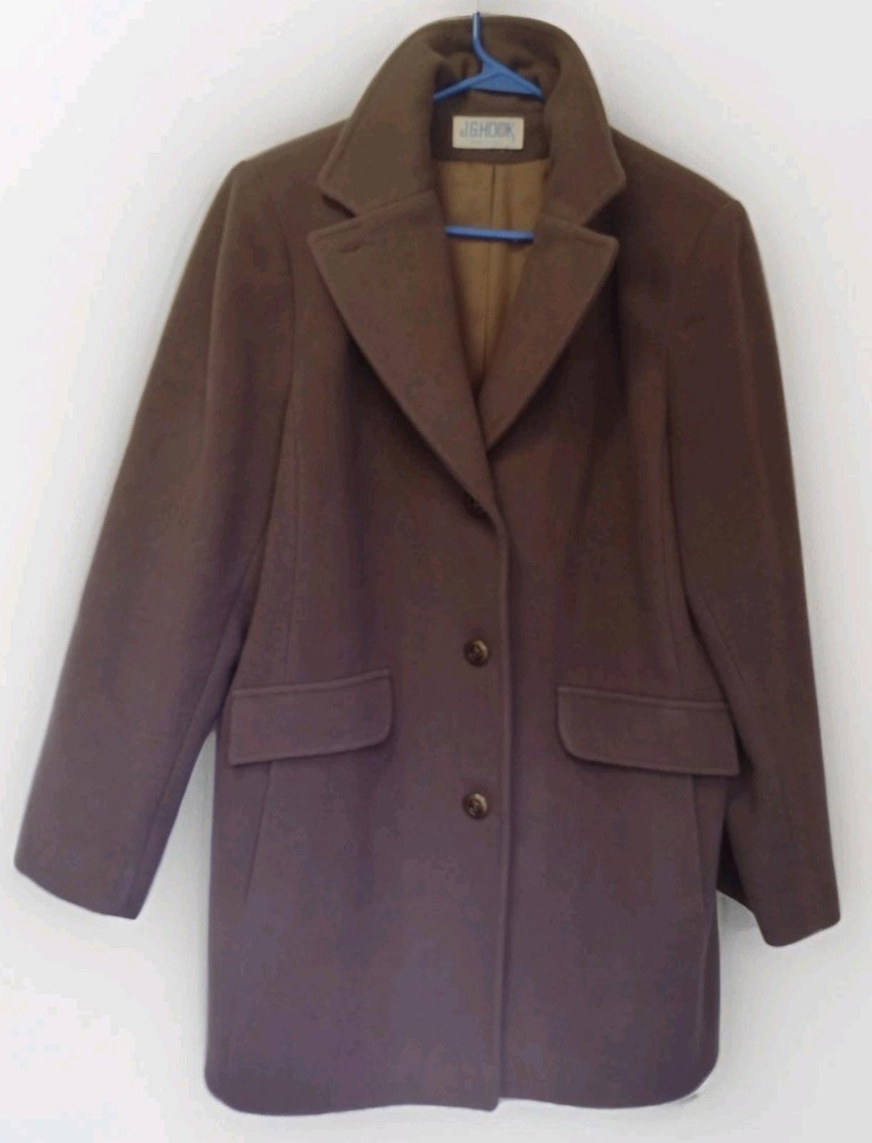 Vintage 80s JG Hook Wool Jacket Brass Anchor Buttons USA Union Made Nautical