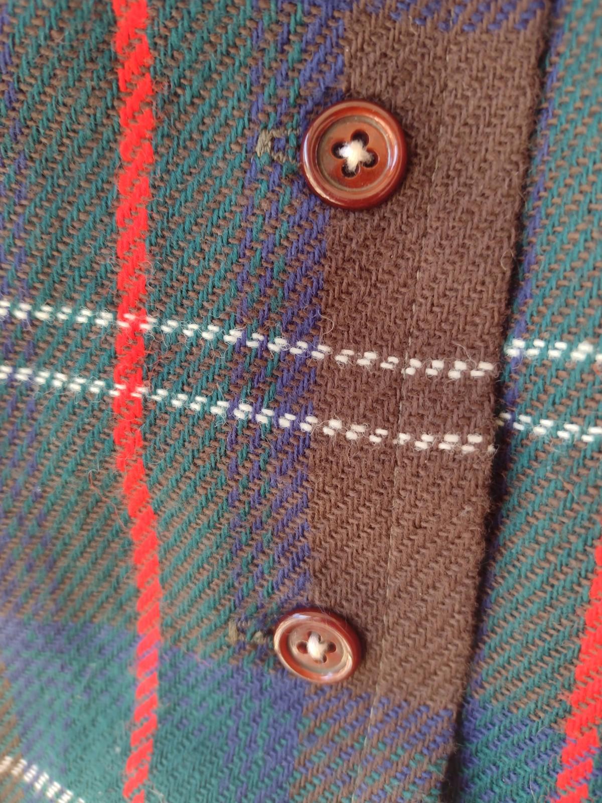 VTG 70s Summit Of Boston Plaid Wool Skirt A Line Button Front Asymmetrical Sz S
