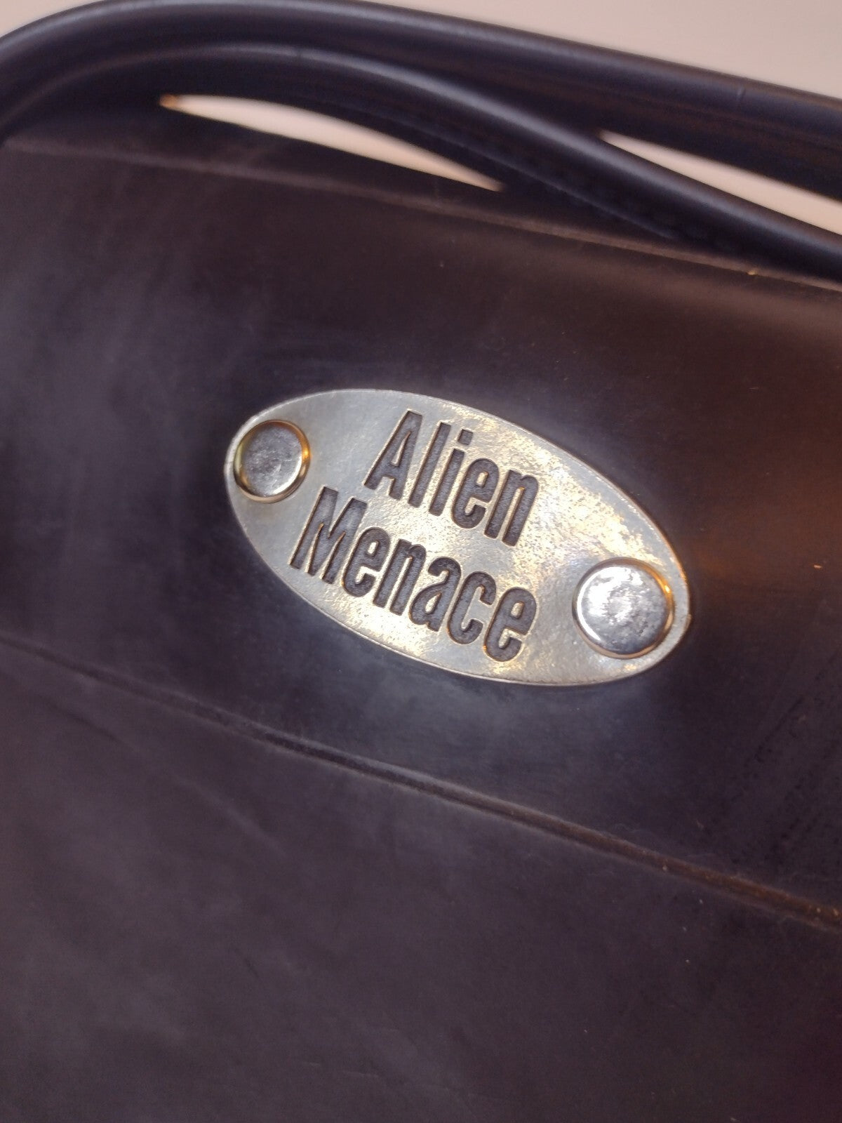 Alien Menace Upcycled Recycled Rubber Crossbody Messenger Bag Techwear Unisex