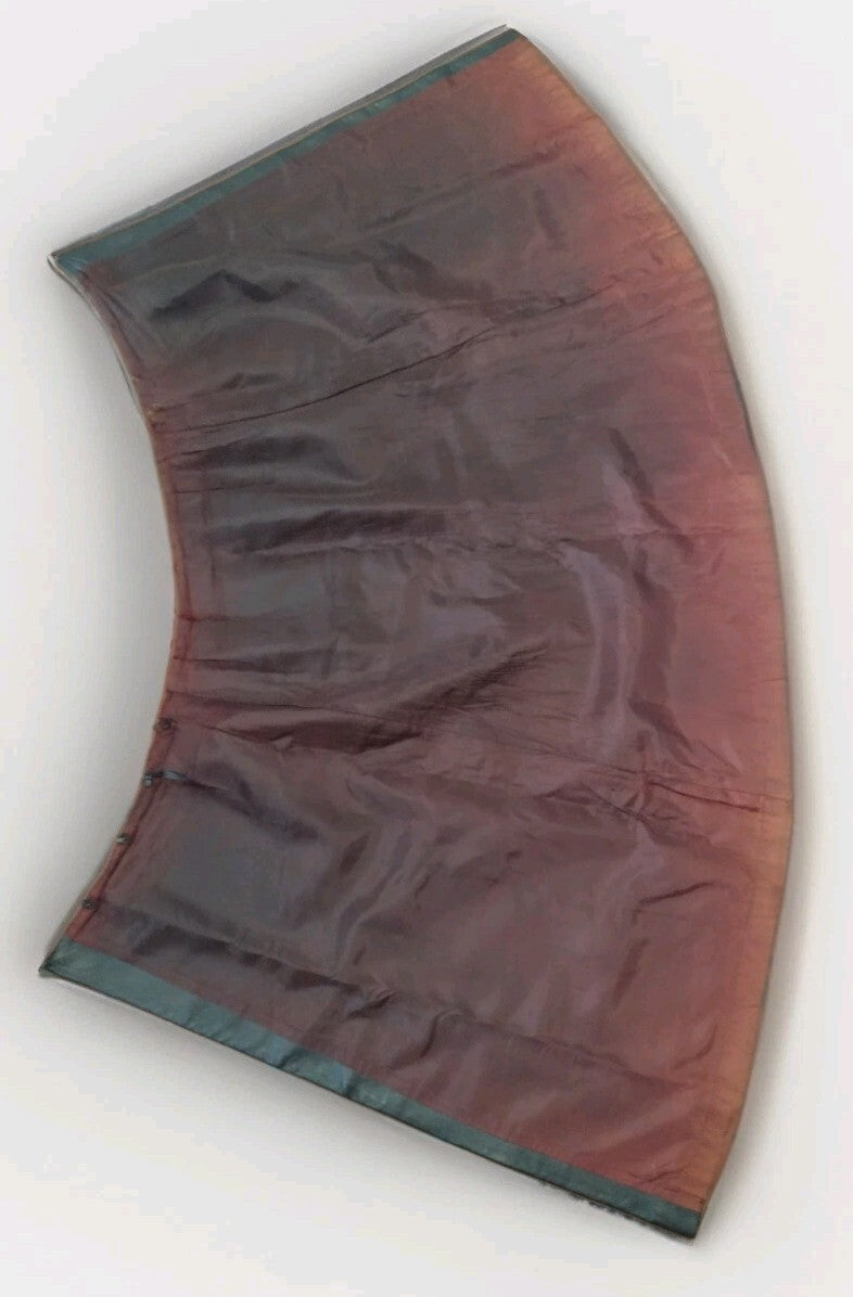 Vintage 70s Brown Leather Wrap Midi Skirt A-Line Boho Western Dark Academia