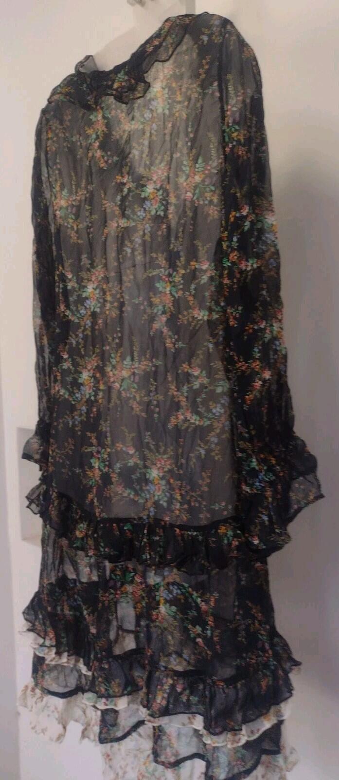Sundance Black Floral Mist in the Meadows Dress Cause Of Course Sheer Prairie S
