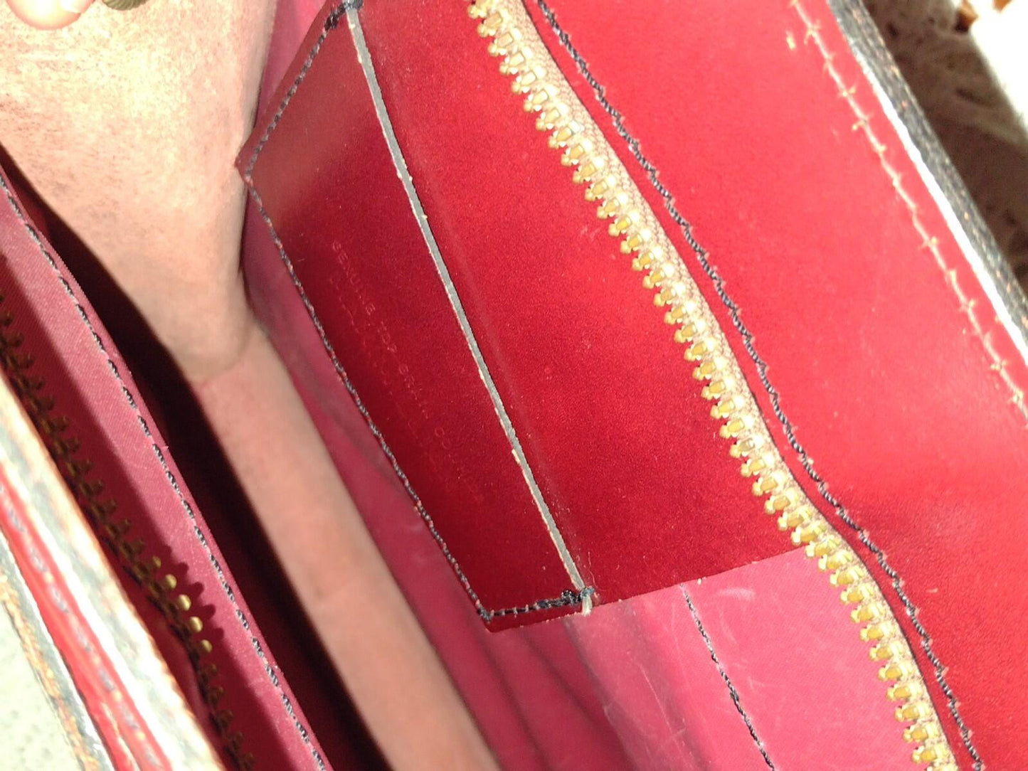 Vintage 70s Oxblood Leather Briefcase 17x11x3 Brass C&C Zip Slide Handles