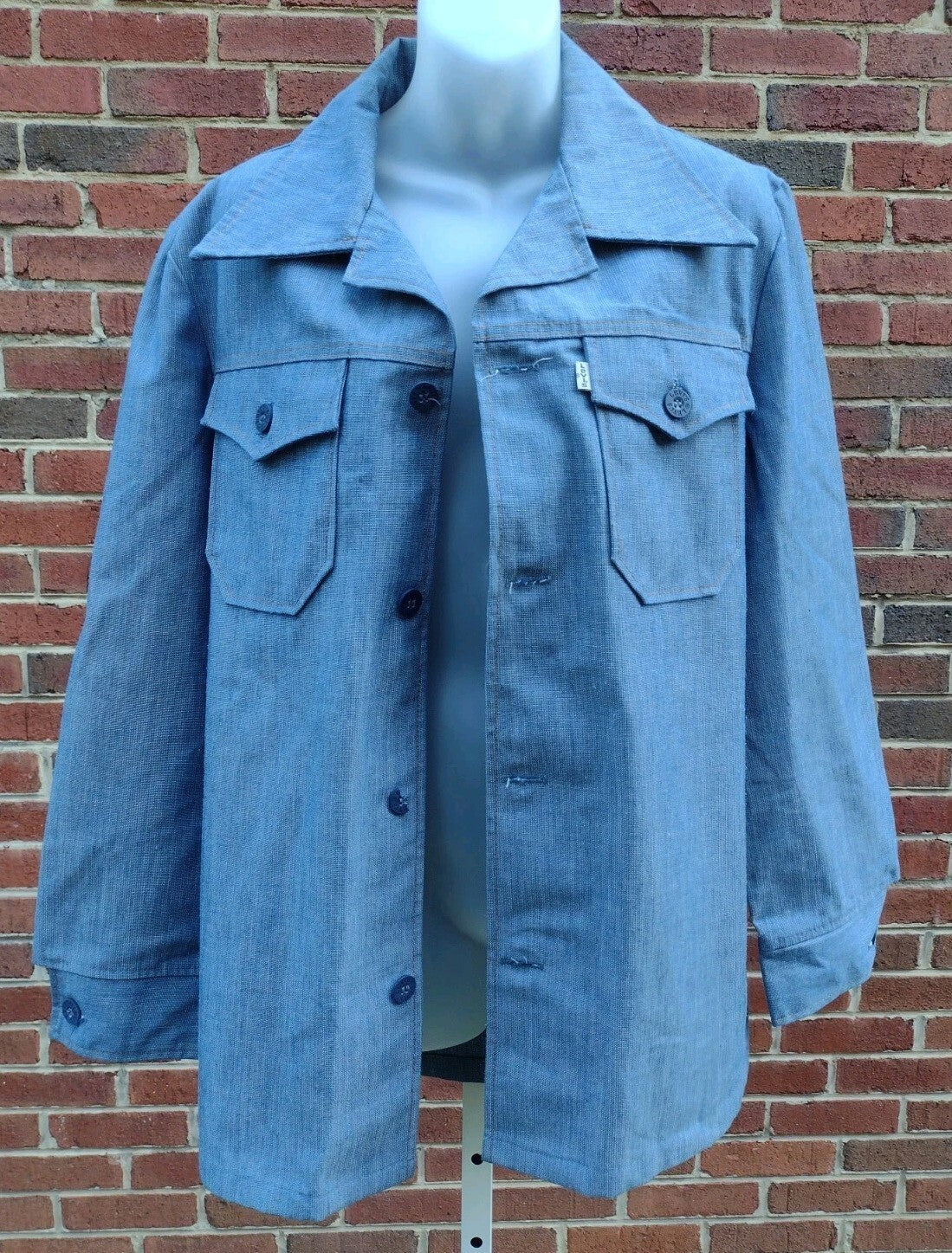Levi's Shirt Jacket Vintage 70s USA Gentlemen's Jeans White Tab Workwear M