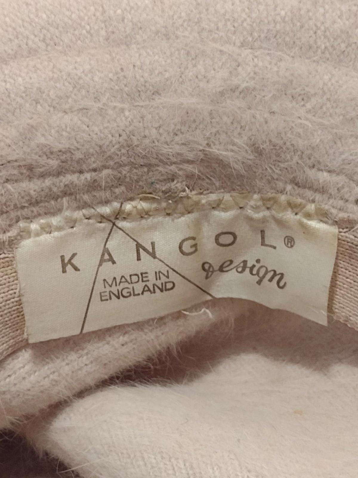 Vintage Kangol Furgora Wide Brim Hat Made in England Beige Plush 20.5”