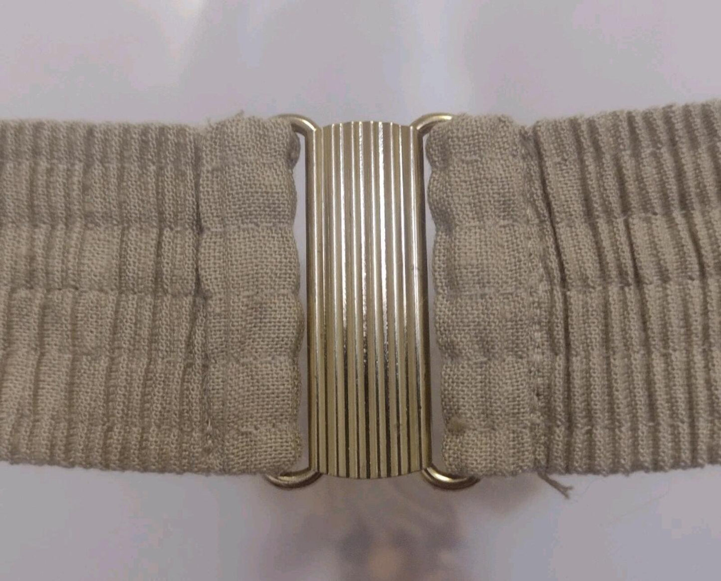 VTG 60s Artisan Stretch Belt Brass Tiger’s Eye Wood Beads Safari Animals Boho