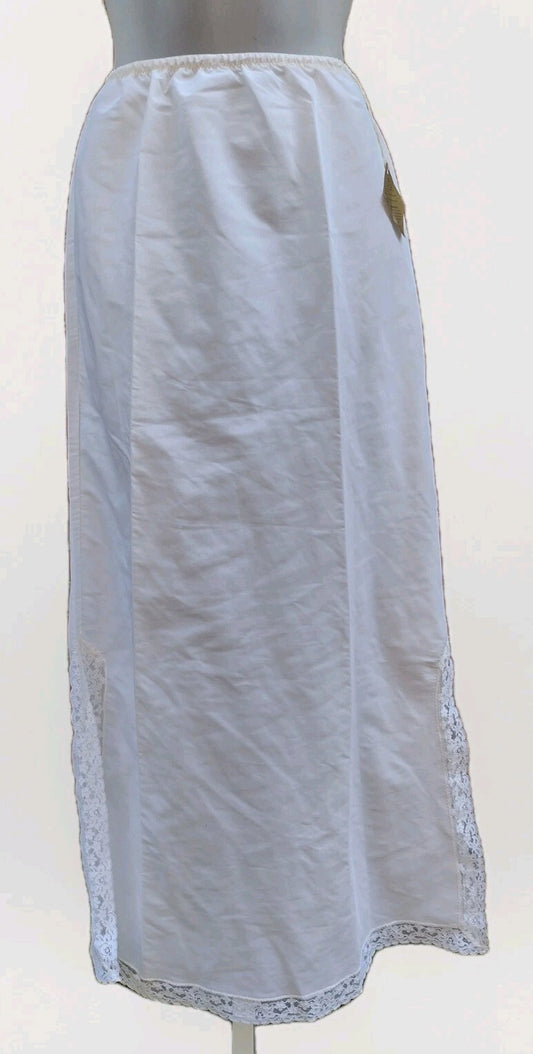 VTG 60s Plymouth New York Half Slip White Lace Trim NOS Deadstock USA Petite S