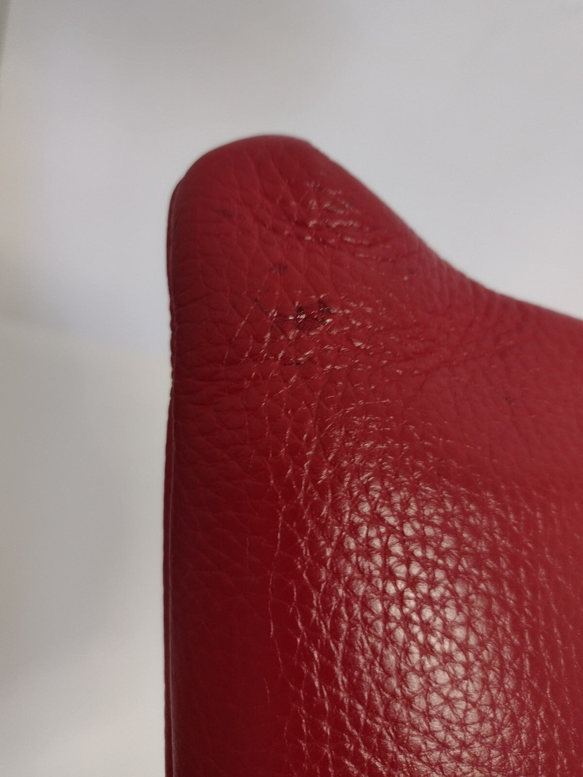 Vintage Red Pebbled Leather Clutch Purse Envelope Handbag Falcon Zip Classic