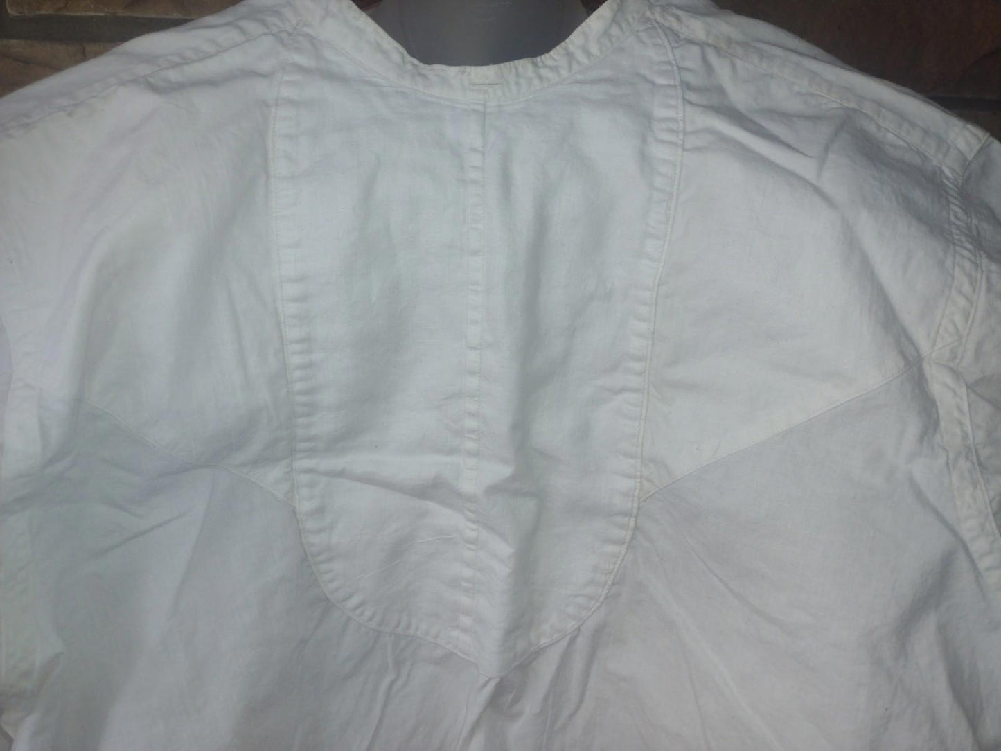 Antique 1800s Victorian Men Dress Shirt 16x33 Patent Endless Facings The Giant