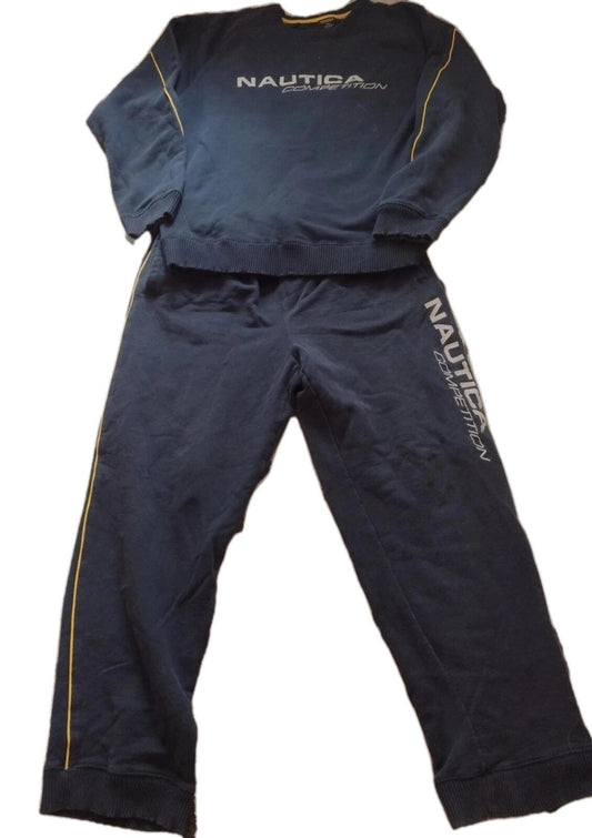 Rare Vintage Nautica Competition Sweats XL Reflective / Embroidered / Piping