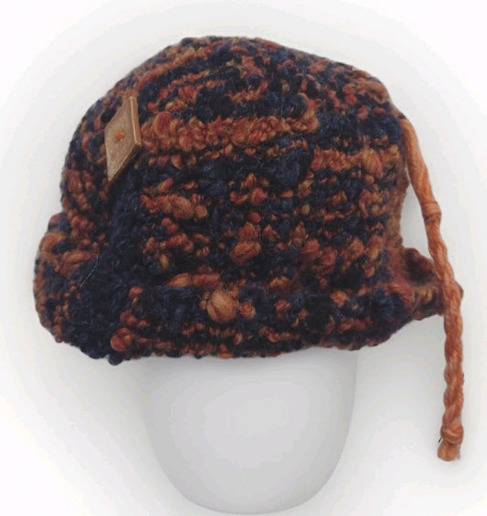 70s Ballytoughey Loom Handwoven Boho Artisan Irish Wool Hat Cottagecore Retro