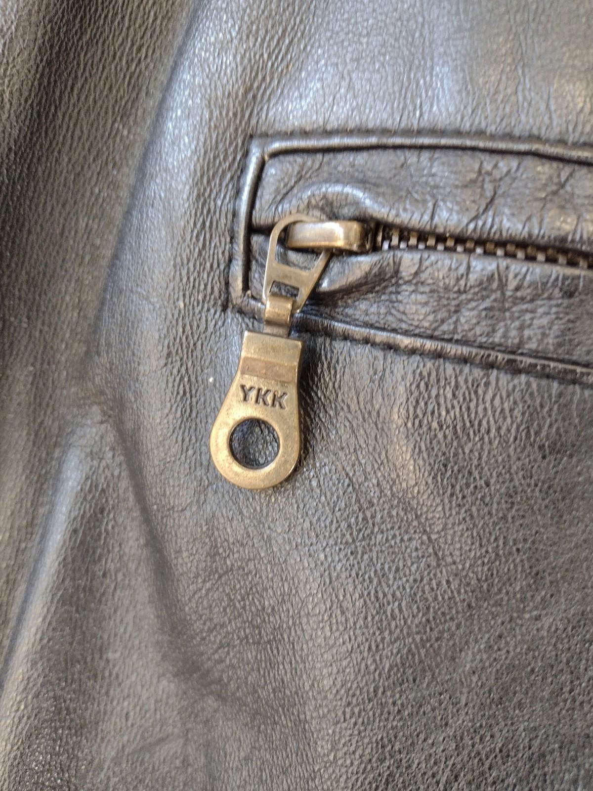 VTG City Streets Real Leather Black Moto Jacket L Y2K Brass YKK RN93677 Rare