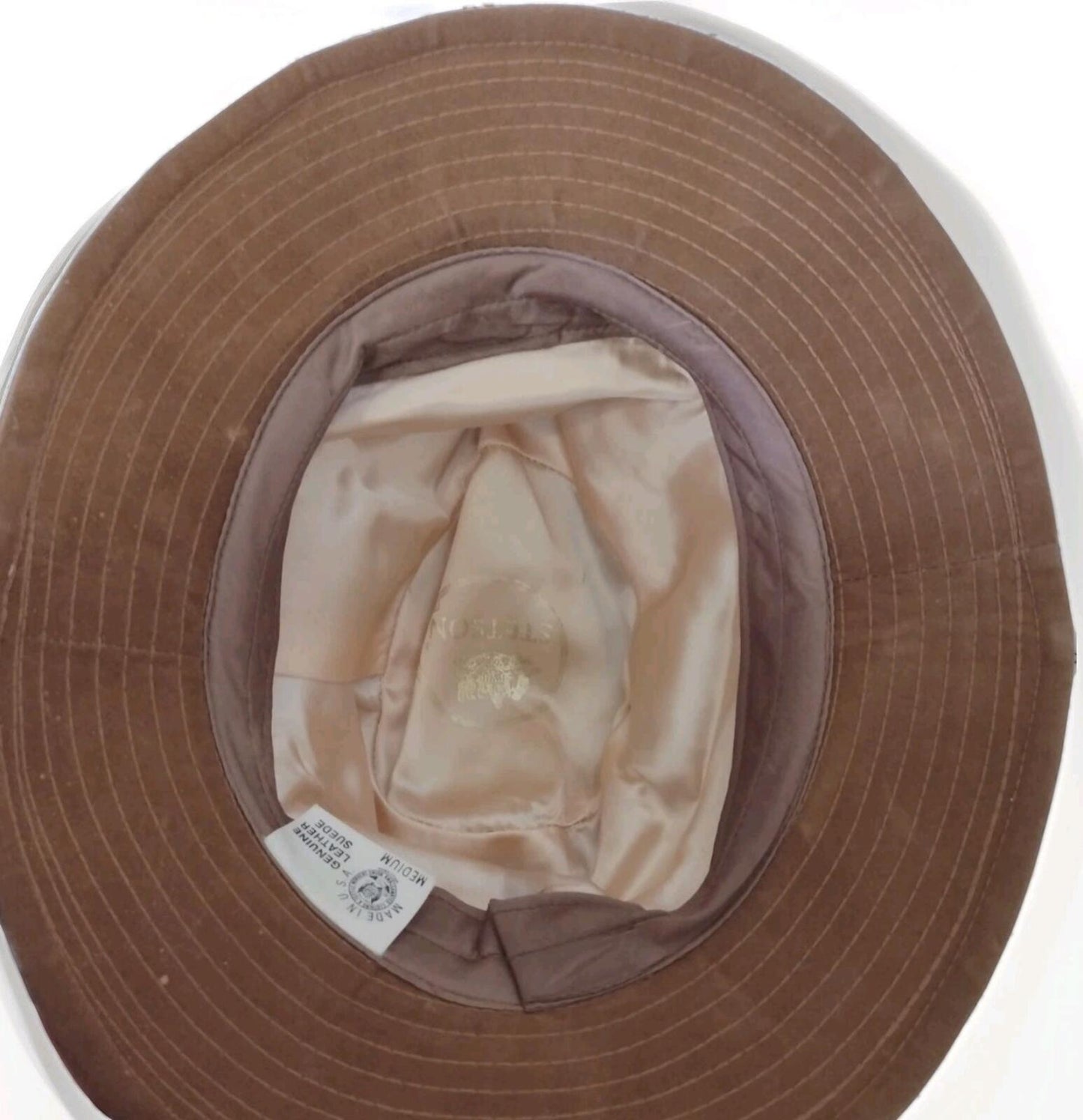 Vintage 80s Stetson Suede Safari Hat Outback Western Indiana Jones Style USA
