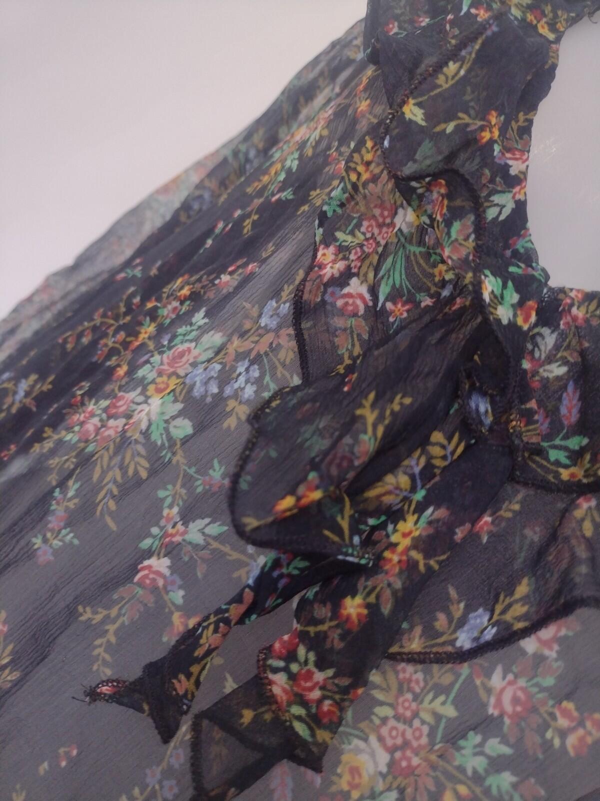 Sundance Black Floral Mist in the Meadows Dress Cause Of Course Sheer Prairie S