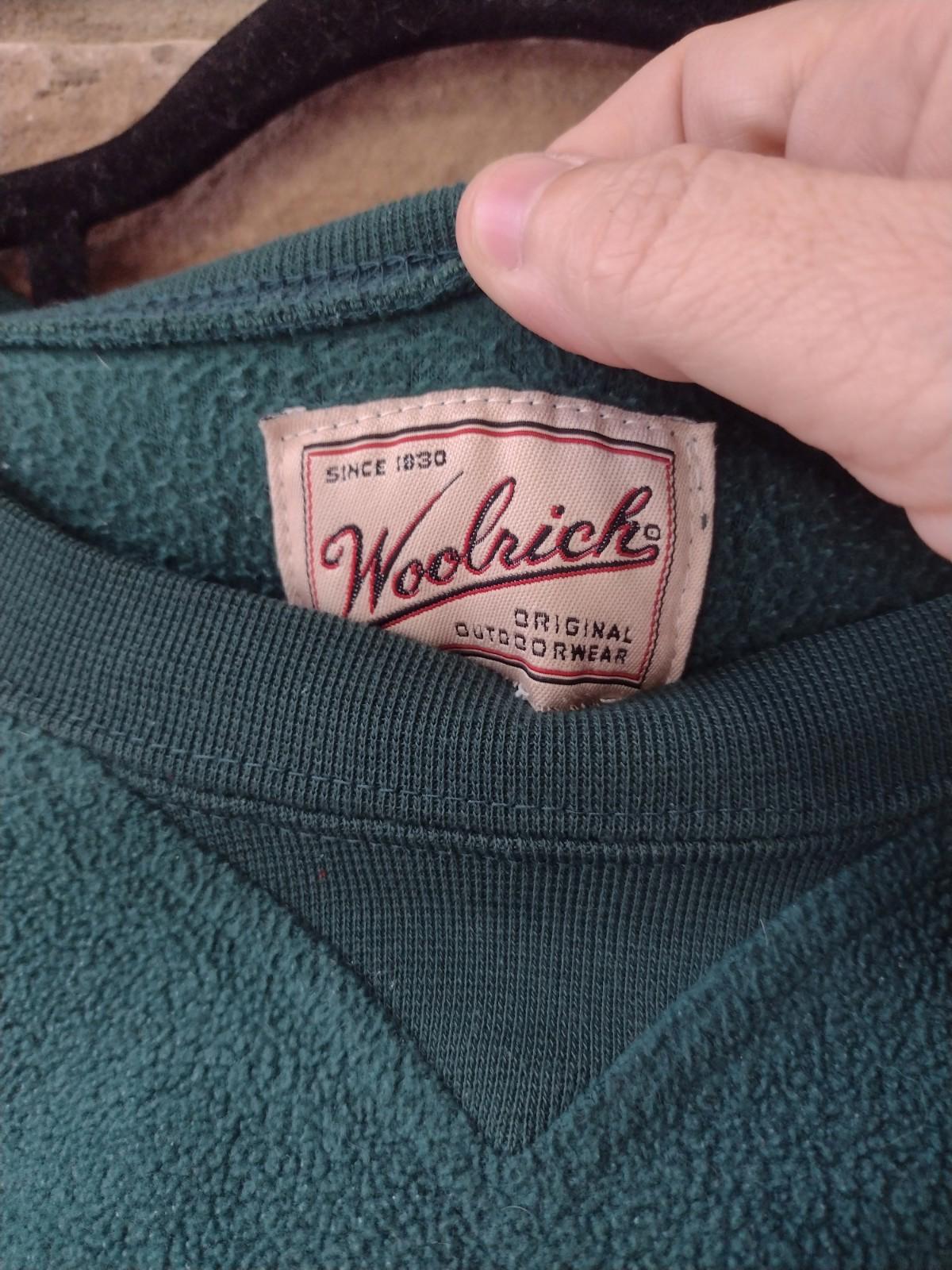 Vintage Woolrich Fleece Pullover Sweater Sherpa 90’s Outdoor Dark Pine Green XL