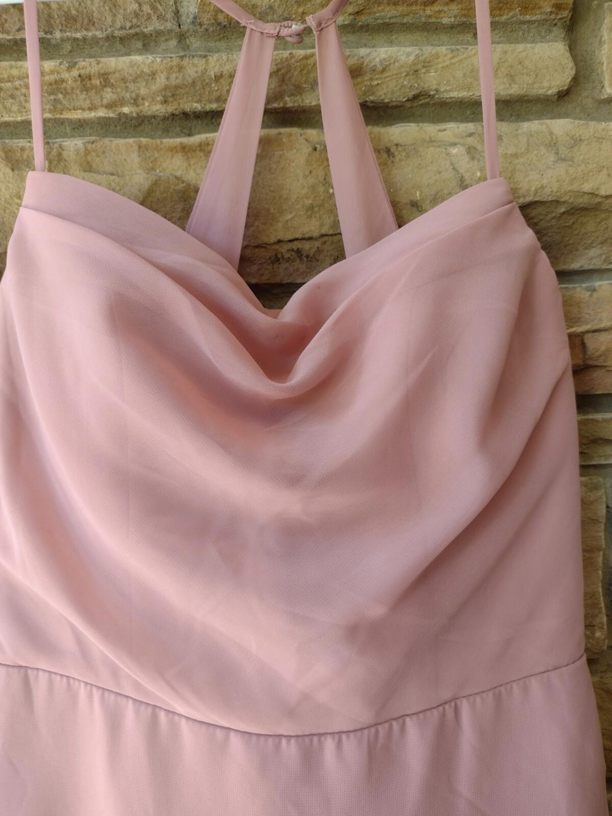 AZAZIE KENDALL And KYLIE Cowl Dusty Rose Chiffon Mermaid Dress  A4 New