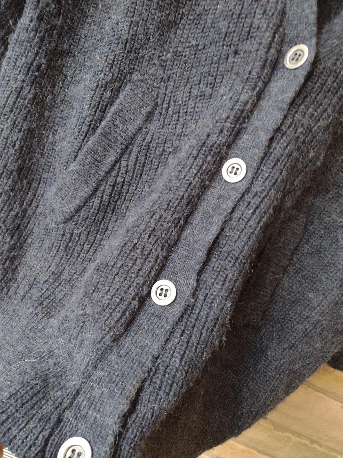 Free People Cloudy Day Wool Mohair Alpaca Fuzzy Grandpa Cardigan S Charcoal
