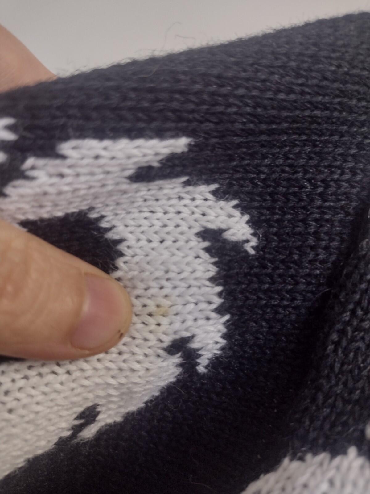 1991 IB Diffusion Black White Geometric Beaded Sequin Sweater M Ramie Cotton