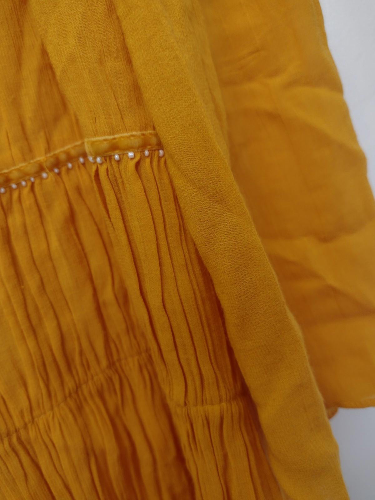 Retired Zara Trafaluc Collection Long Sleeve Dress Yellow Size M Oversized