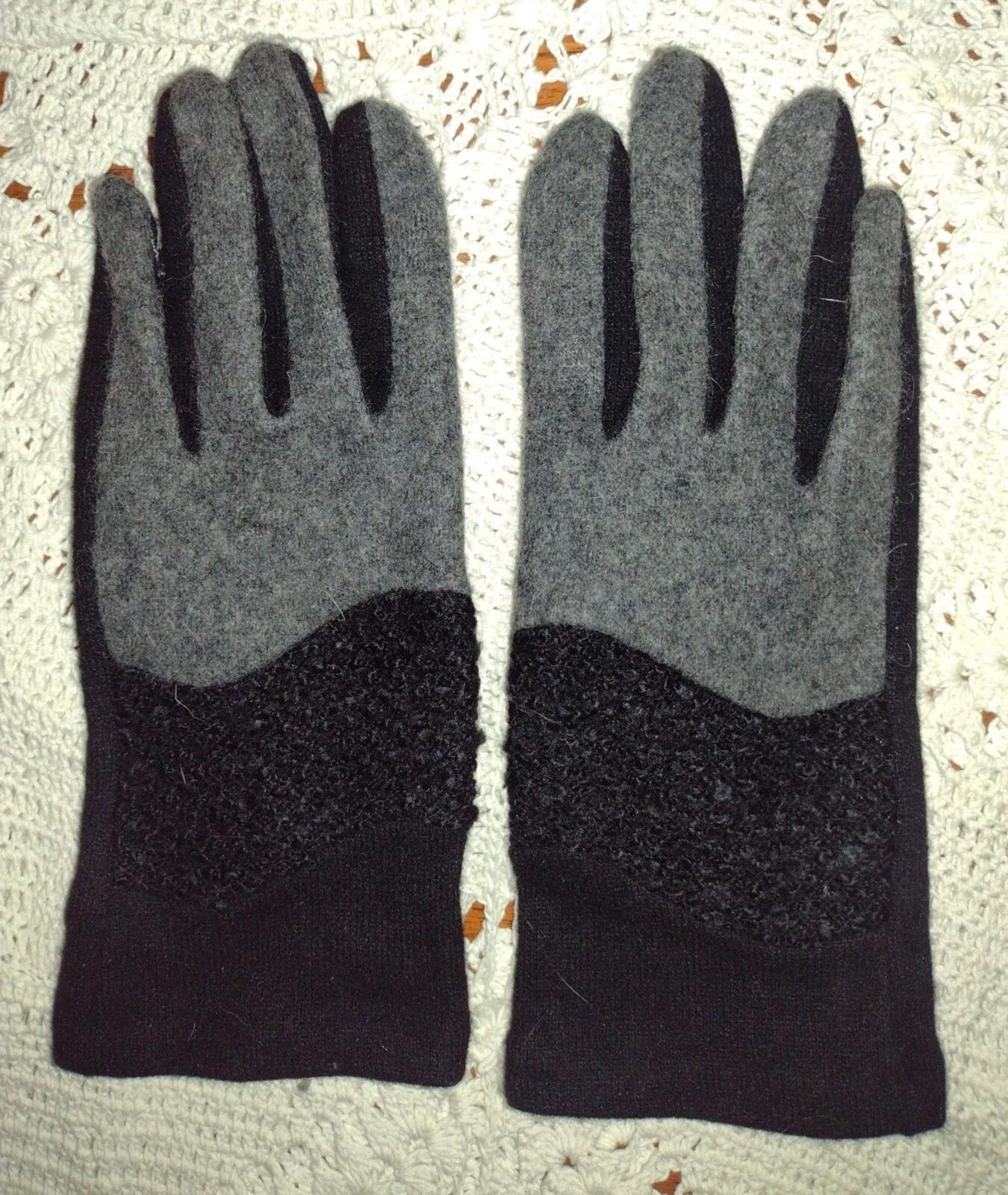 Women’s VVTG & Contemporary Gloves Lot 6 prs Leather Wool Nylon M/L Mixed Brand