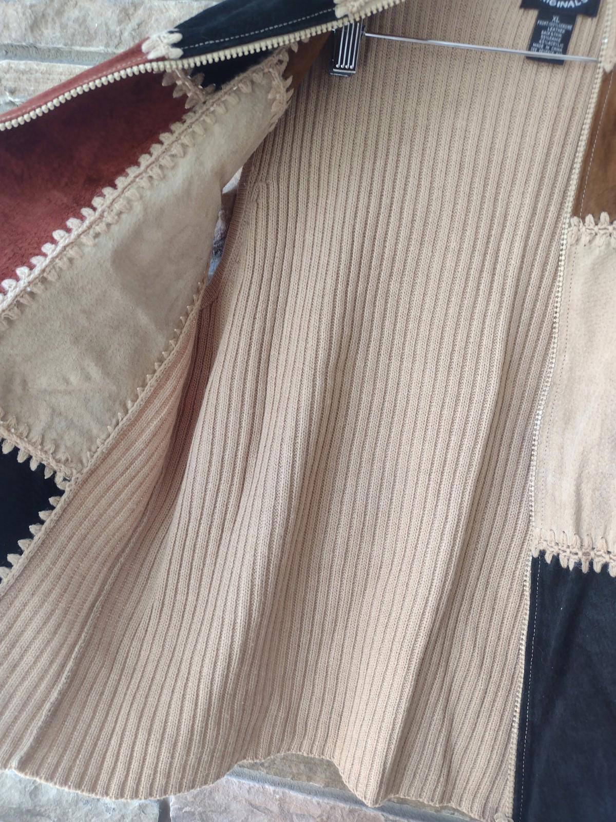 Vintage Hand Embroidered Ribbon Bead Knit Vest Scalloped Edge Self Buttons Sz M