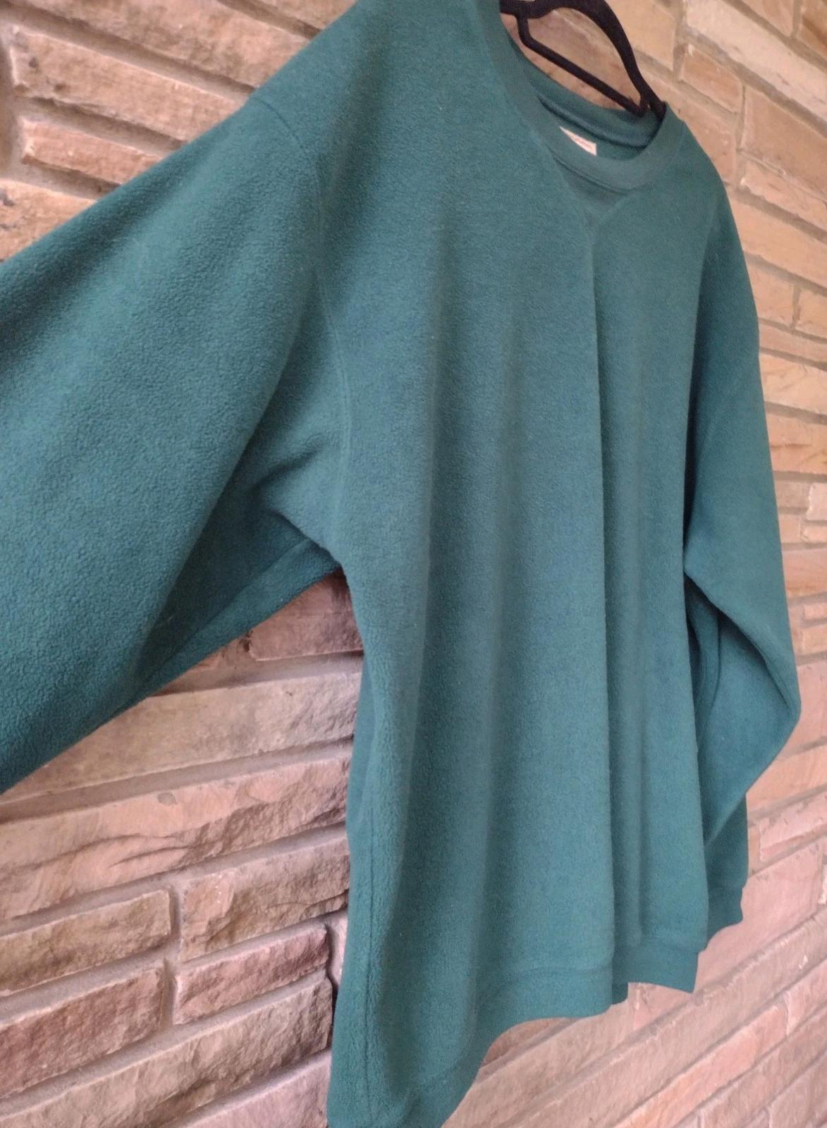 Vintage Woolrich Fleece Pullover Sweater Sherpa 90’s Outdoor Dark Pine Green XL