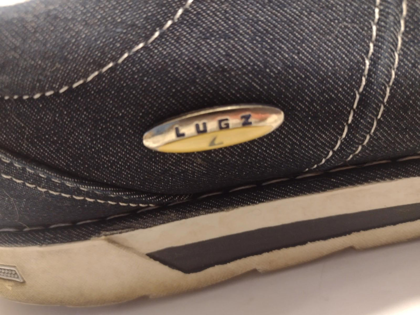 Lugz Changeover II Denim Sneakers Men’s 13 Dark Wash Contrast Stitch Rare
