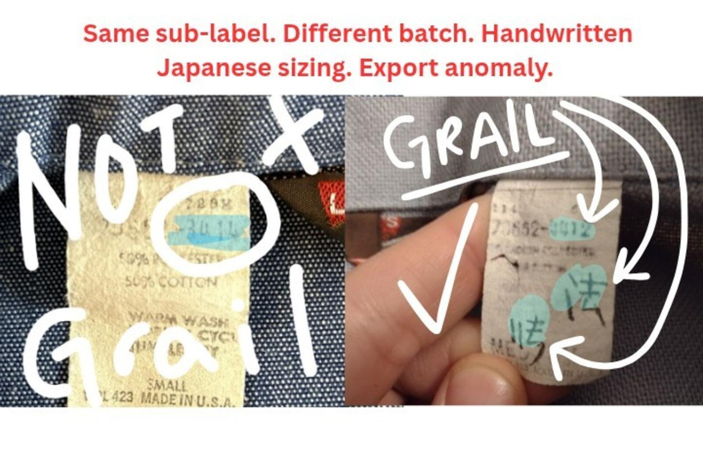 Ultra Rare 70's Japan x Levi’s Gentleman’s Jeans Export Grail White Tab Shacket