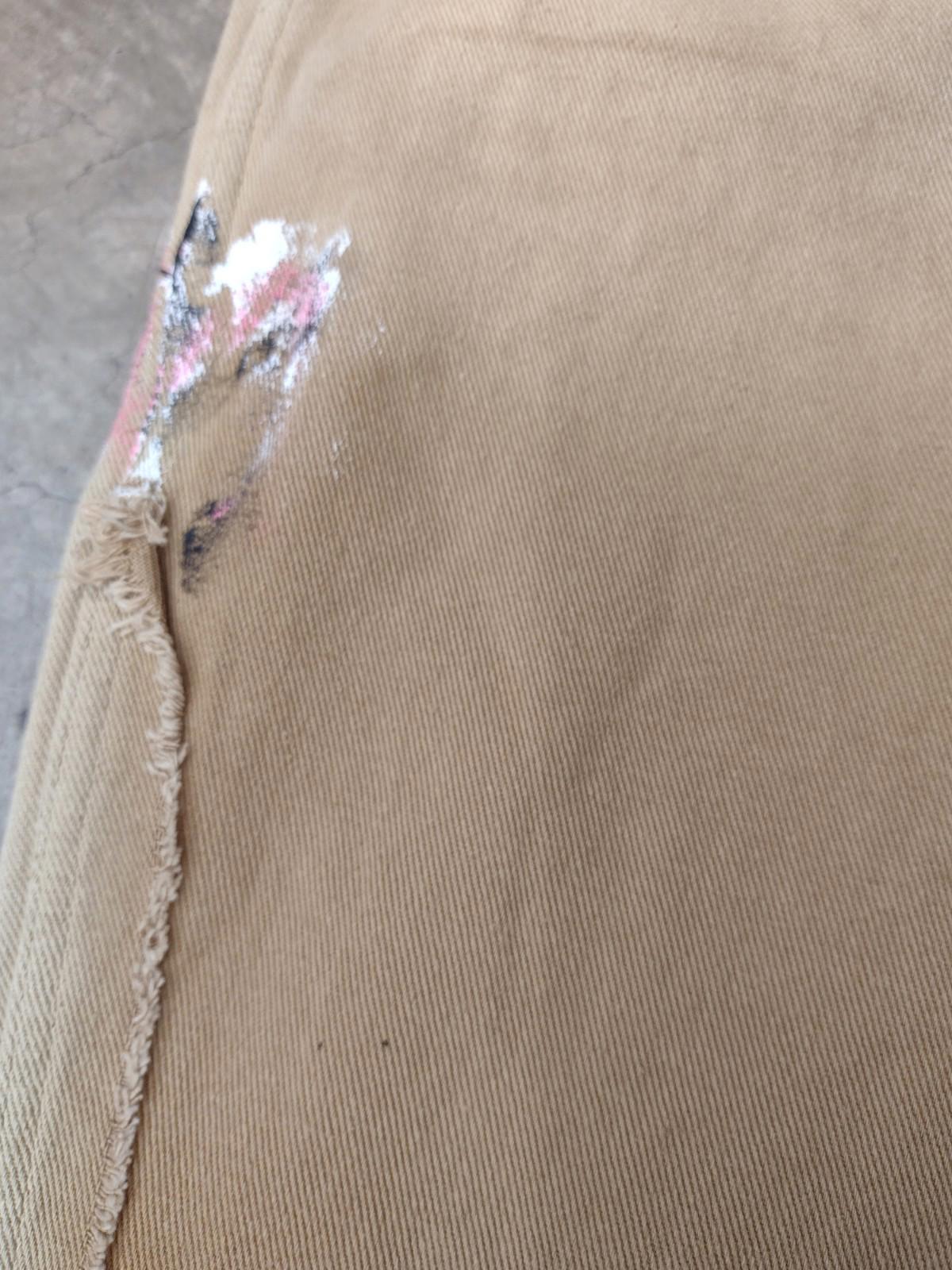 Gallery Dept. Pants Jeans Tan Size S Brown Painted La Flare Art Paint Spatters